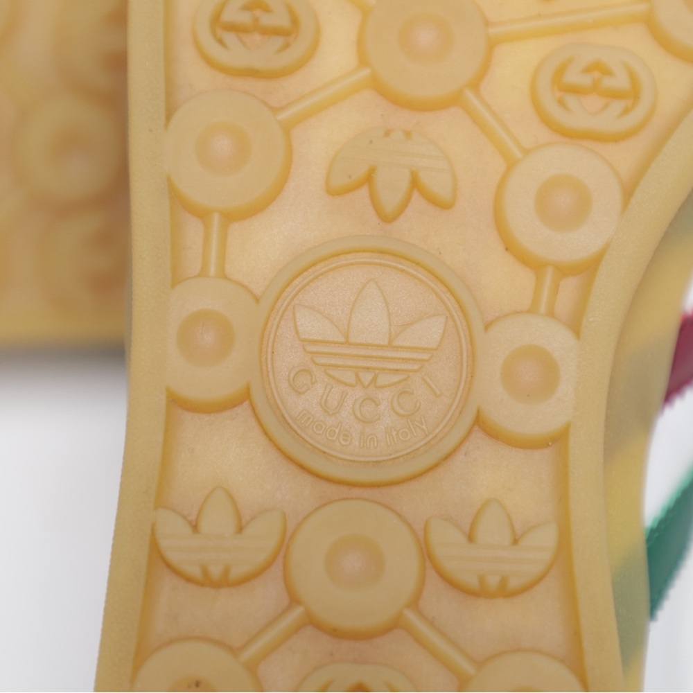 Authentic Gucci x Adidas Gazelle Sneakers White Green Red - Picture 11 of 16
